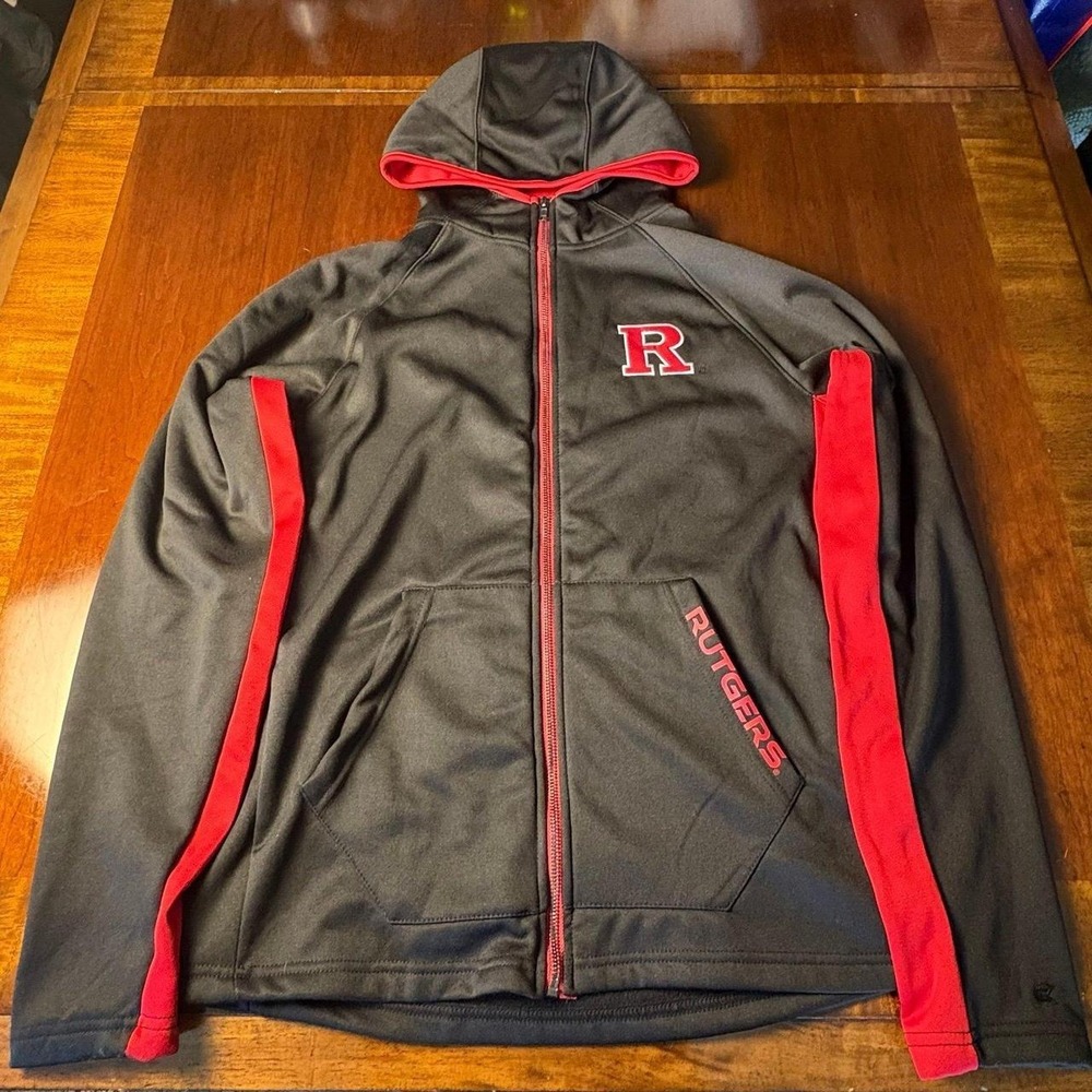 Rutgers Scarlet Knights Full‎ Zip Performance Hoodie Jacket Medium